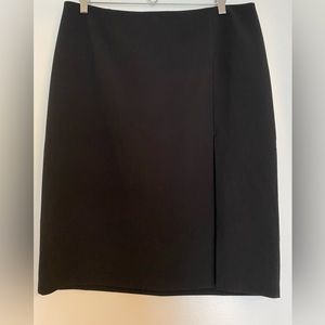 Black Pencil Skirt with Slit Detail Sz 14